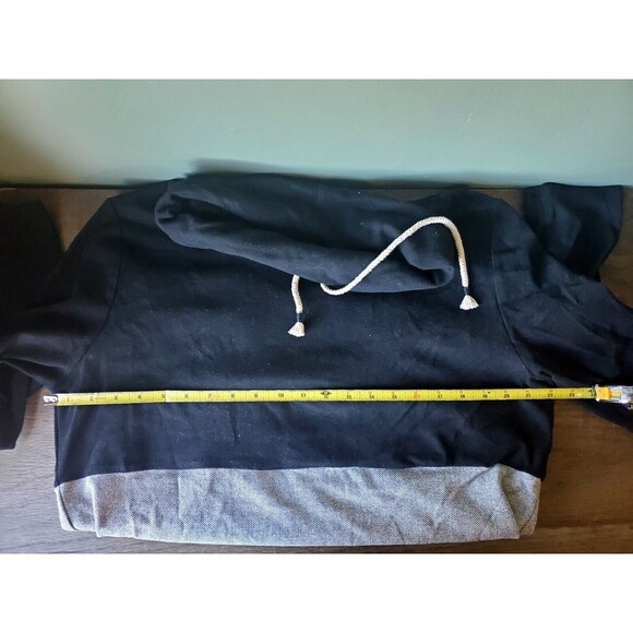 Ampersand Avenue Women's Cowl Neck Pullover XXXL Black Herringbone NO pockets - Picture 11 of 12